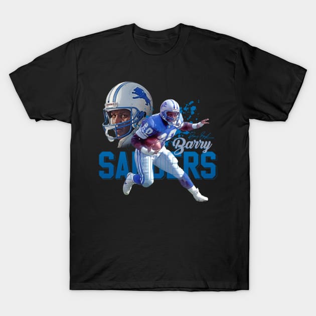 Barry Sanders T-Shirt by Juantamad